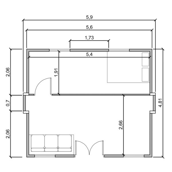 MODELO FORMENTERA 26M2 - Imagen 4